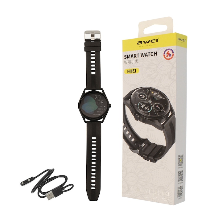 Ceas inteligent pentru femei, Silver Grace Pro, 1,52" HD TFT, Bluetooth, curea silicon