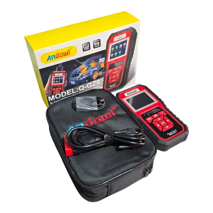 Tester OBD2 Andowl Q-GZ8, diagnosticare coduri, stergere coduri, conectare usoara, 10x5x2cm
