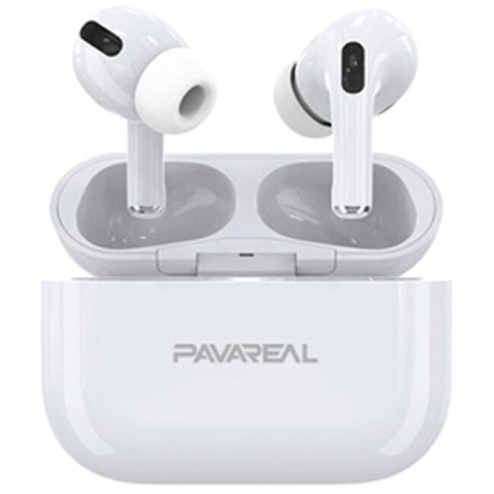 Casti wireless, Pavareal, P5, Bluetooth 5.3, autonomie 6 ore, in-ear, culoare alb