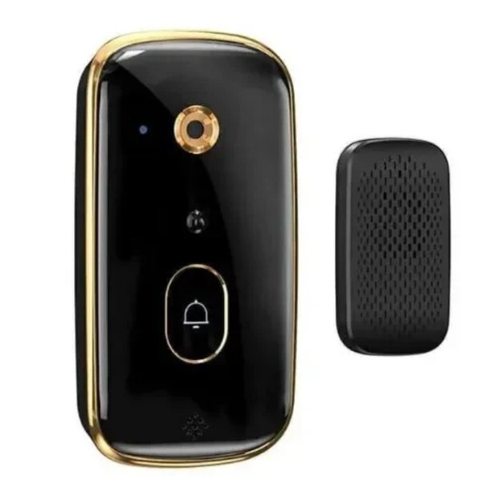 Camera de sonerie inteligenta X10, 1080p, 140° unghi, neagra