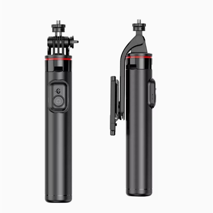 Selfie Stick C13 Tetrapodo, 6,9 tmematon, 360° rotire, 227x1325mm, negru