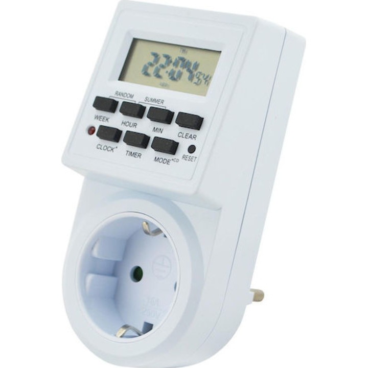 Contor electric priza YDT-MG, programare saptamanala, 1 priza, 16A, 250V