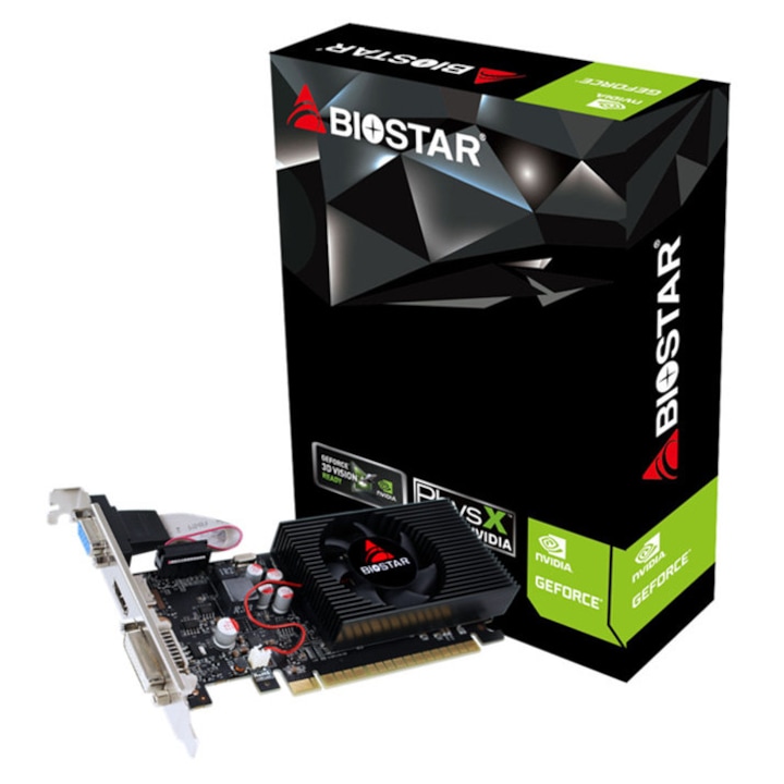 Placa video BIOSTAR GeForce GT730, 4GB GDDR3, 128bit, DVI, HDMI, D-Sub