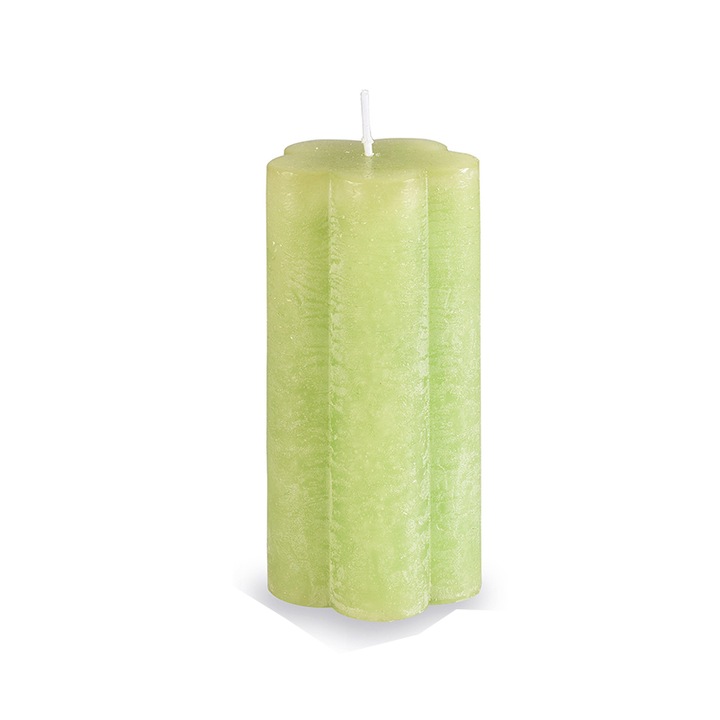 Атмосферна свещ, зелен восък, Ø 4,5 см x 10 В