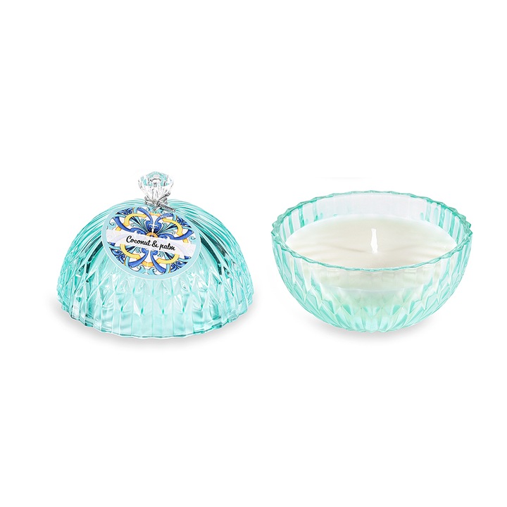 Ароматна свещ в буркан с аромат на кокос, сандалово дърво Ø 11 см x 12,5 H