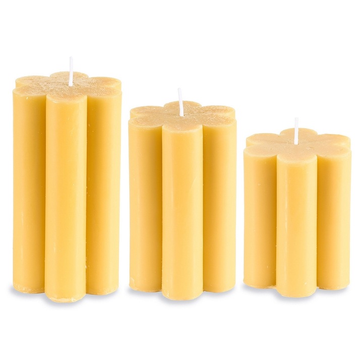 Set 3 lumanari Ø 7 cm x 12 H, Ø 7 x 10 H, Ø 7 x 8 H