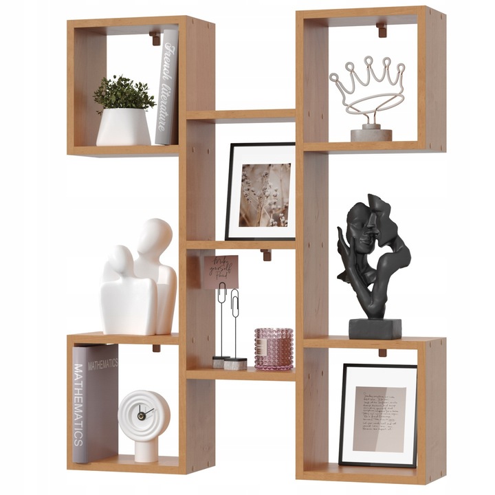 Raft suspendat TALLO 80, Estilo Home, 100x82,2x18cm, alb, set montaj inclus