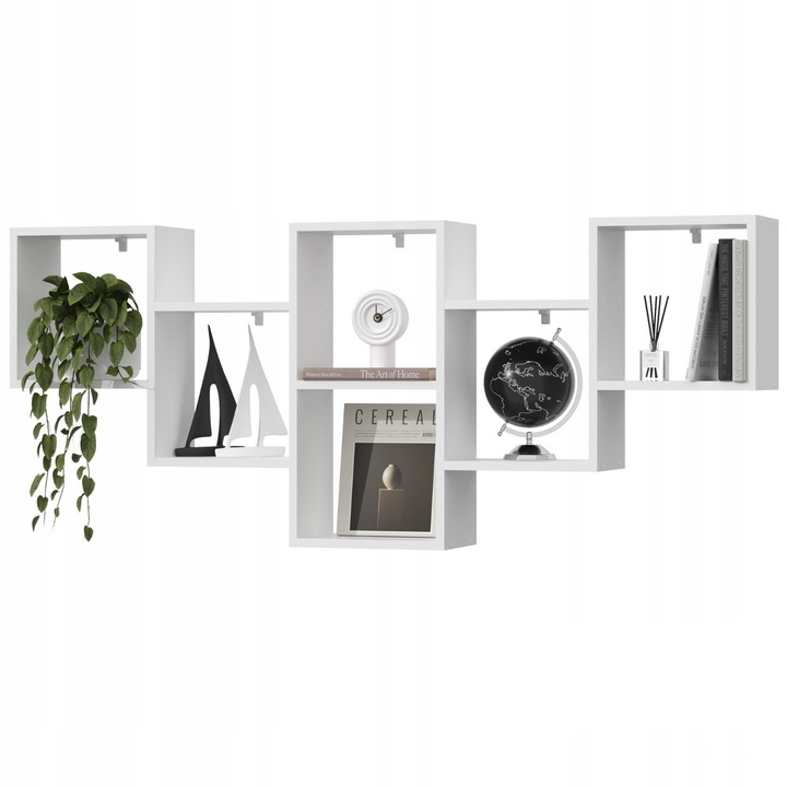 Rafturi Estilo Home NOVA, 160,8x66,4x18cm, multicolor, pentru living, birou, camera copii, capacitate 20kg