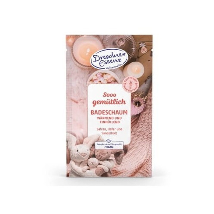 Spuma de baie Dresdner Essenz, cu ulei de migdale si ulei de santal, 60g