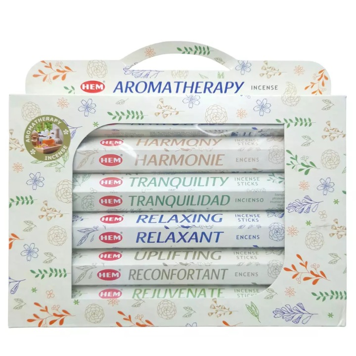 HEM® Aromaterápiás illatpálca készlet - 6 terápiás aroma, 120 db