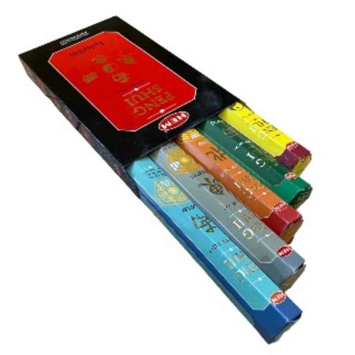 5 csomag HEM® Feng Shui illatos füstölő, Az 5 elem, 100 db