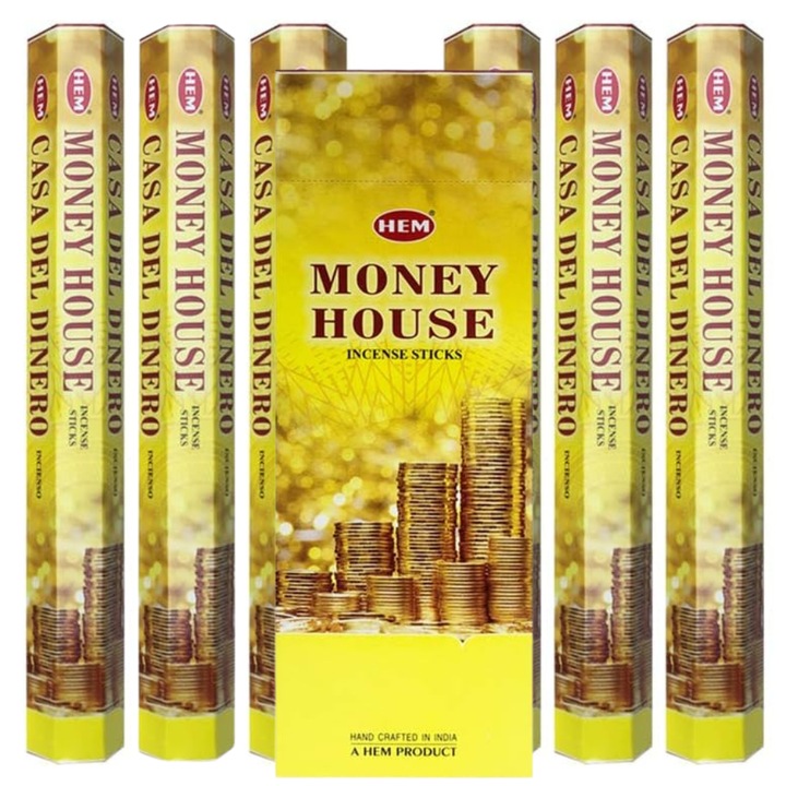 Set 6 pachete betisoare parfumate HEM®, pentru Atragerea Abundentei, 120 buc