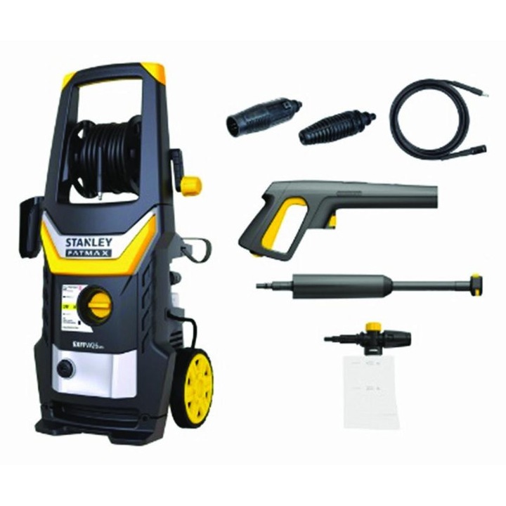 Stanley, aparat spalat cu presiune, 2600W, 180 bar, 540 L/h, 8m, aluminiu