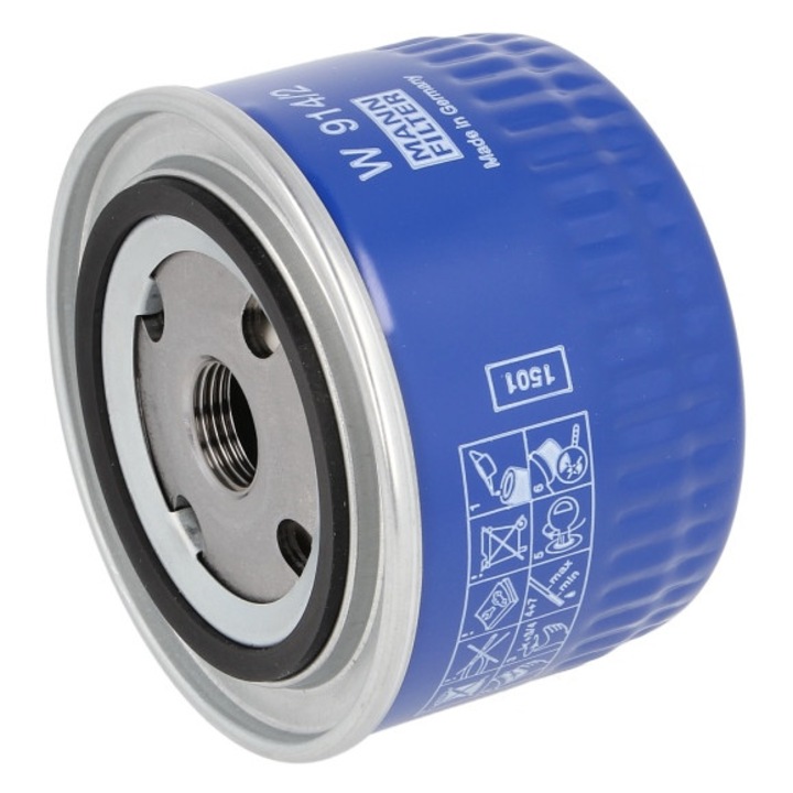 Filtru Ulei MANN‑FILTER Compatibil ARO 10, Chevrolet Niva, Dacia 1210–1410/Nova, Fiat Argenta, Ford Scorpio/Sierra/Taunus, Lada 110/111 – Motoare 1.0–9.8D