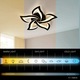 Lustra LED LT660/5BK, 55W, Diametru 61, Inaltime 8, Lumina Rece/Neutra/Calda, Dimabila, Negru, Alb, Acril, Metal