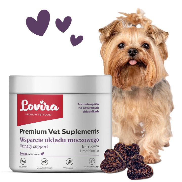 Suplimente nutritive pentru caini LOVIRA, suport urinar, 180 g, masticabil, fara coloranti, hipoalergenic