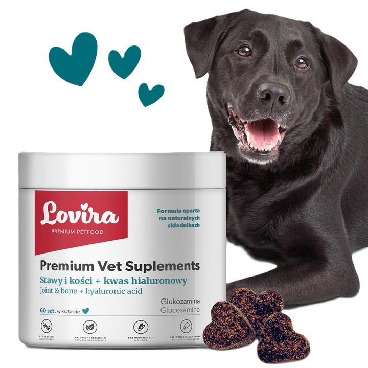 Suplimente pentru caini Articulatii si oase + acid hialuronic Articulatii si oase + acid hialuronic 180 g