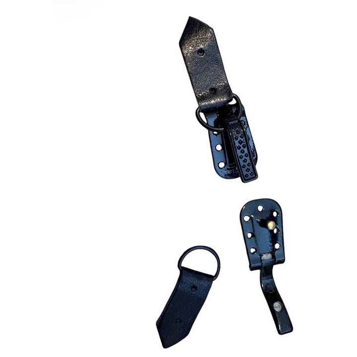 2 pár fekete szőrme kabát kapocs készlet