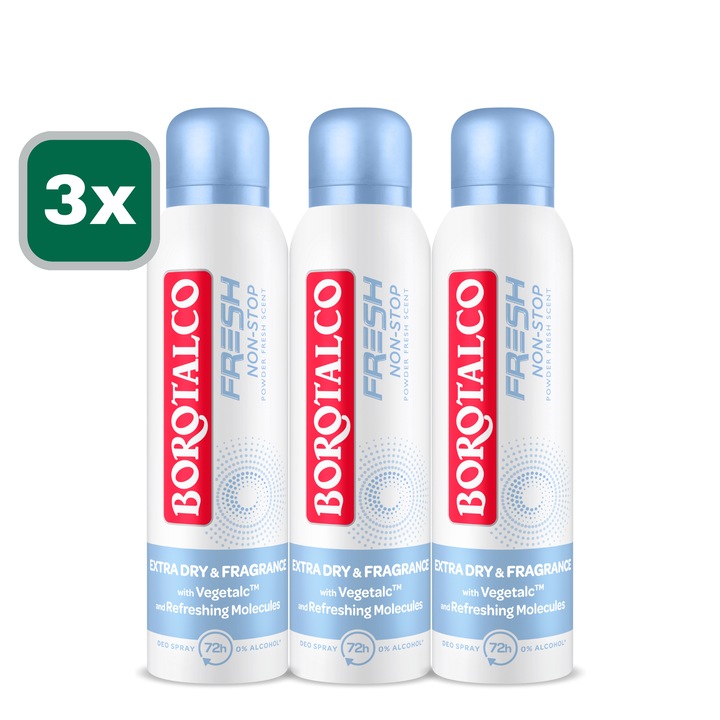Deodorant Spray Borotalco Fresh Blue 150ml x 3 bucati