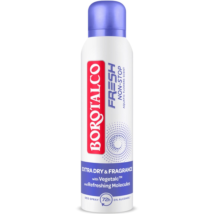 Deodorant Spray Antiperspirant Borotalco Fresh Violet, 150 ml