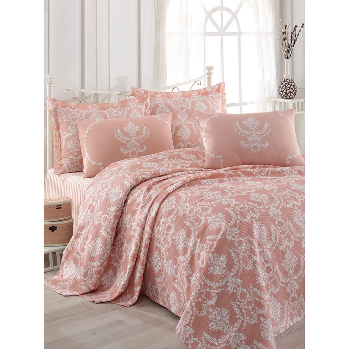 Lenjerie Pat, Echo ripple, UnicUtil, Culoarea Prafuit Alb