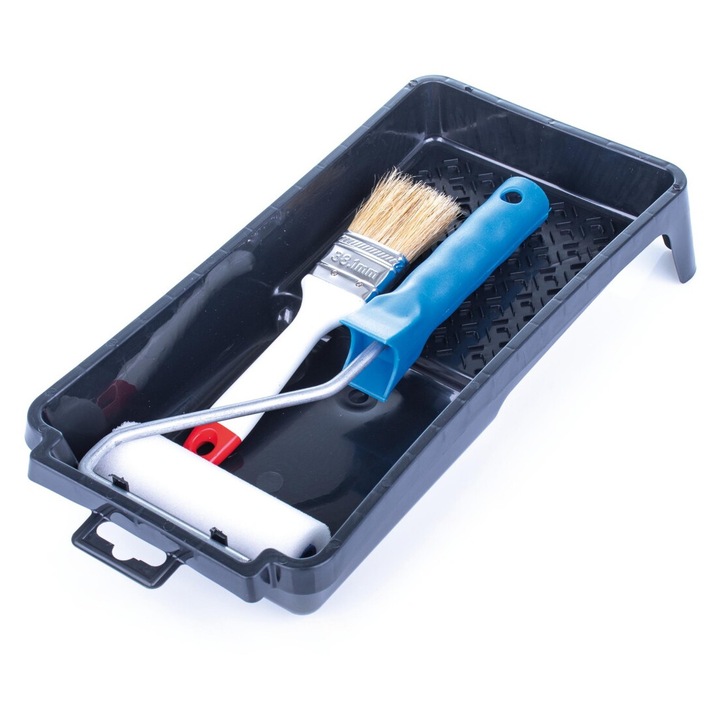 Set tavita trafalet cu pensula si trafalet mic pentru vopseluri alchidice Inter-S