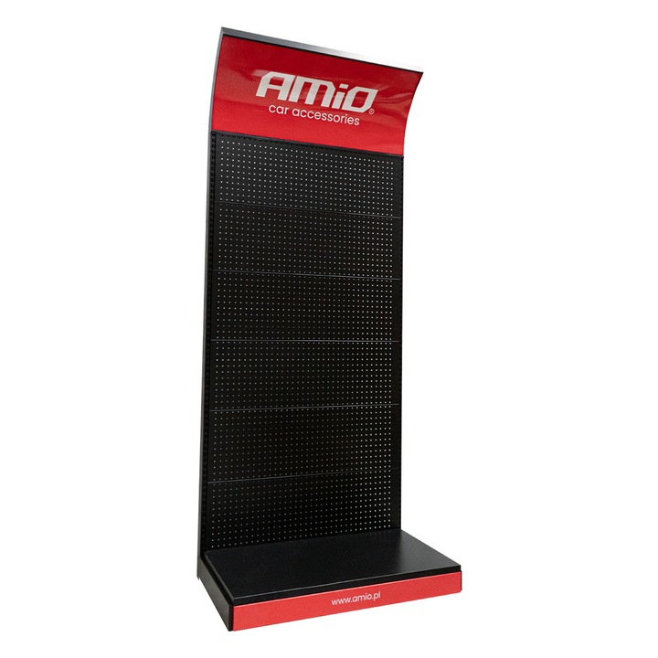 AMIO fém állvány kampókkal, 20 szimpla és 30 dupla, szerszámok rendszerezéséhez