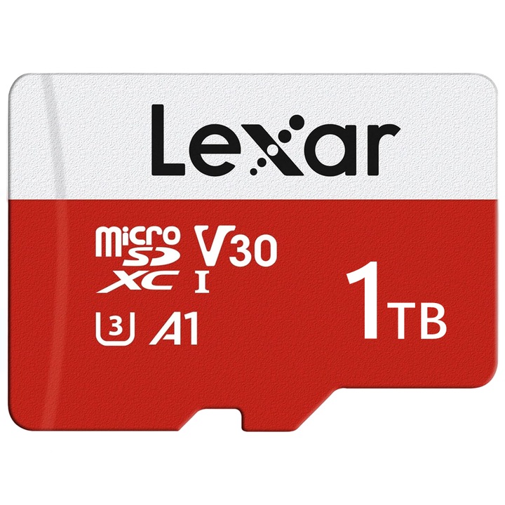 MicroSDXC карта 1TB Lexar с адаптер, UHS-I U3, V30, 100MB/s, водоустойчива и удароустойчива