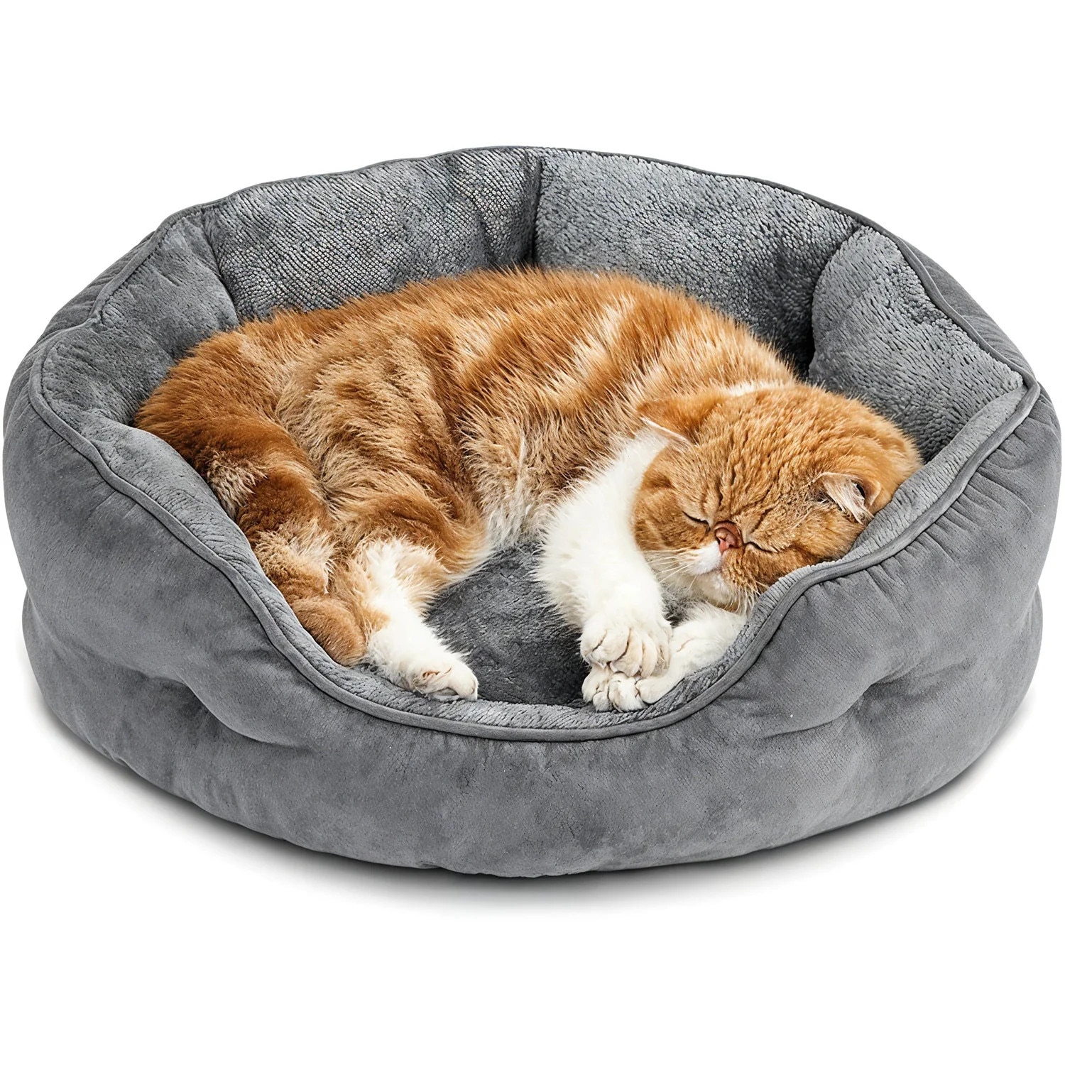 Pat Moale Pat Confortabil pentru Caini si Pisici Elindor® Rotund, Culcus Moale ...