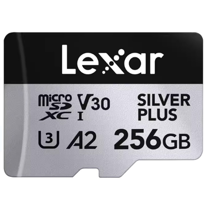 Карта microSDXC 256GB Lexar, UHS-I U3, 100MB/s, с адаптер, за смартфон, таблет, камера, дрон