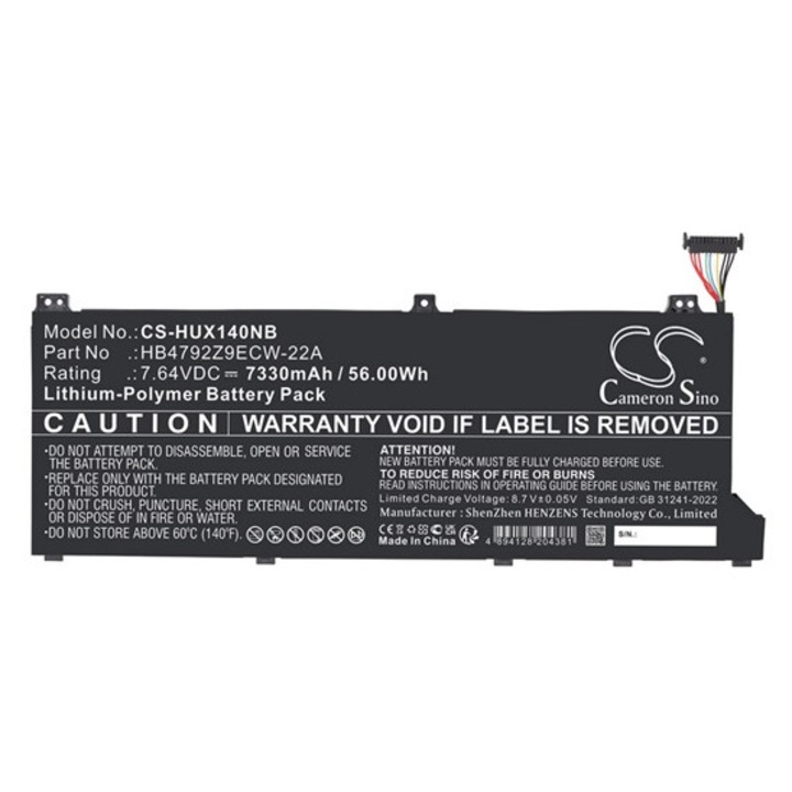 Cameron sino li-polymer akkumulátor, 7, 64v, 7330mAh, kompatibilis honor hb4792z9ecw-22a -vel