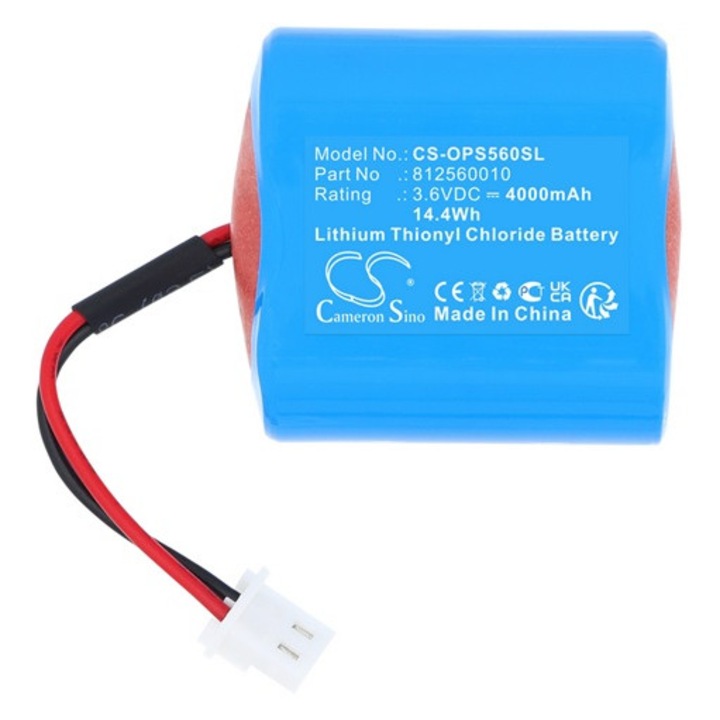 Cameron sino li-socl2 akkumulátor, 3, 6v, 4000mAh, kompatibilis orpak systems 812560010 kék-vel