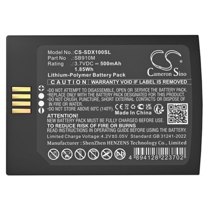 Cameron sino li-polymer akkumulátor, 3, 7v, 500mAh, kompatibilis shure 95a24863 -vel