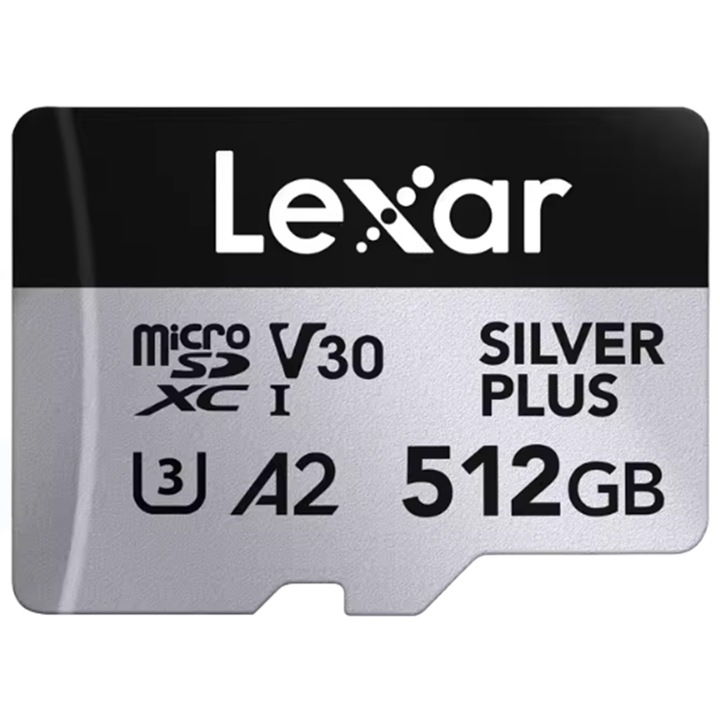 Карта памет microSDXC 512GB Lexar, UHS-I U3, V30, A2, 100MB/s, с адаптер