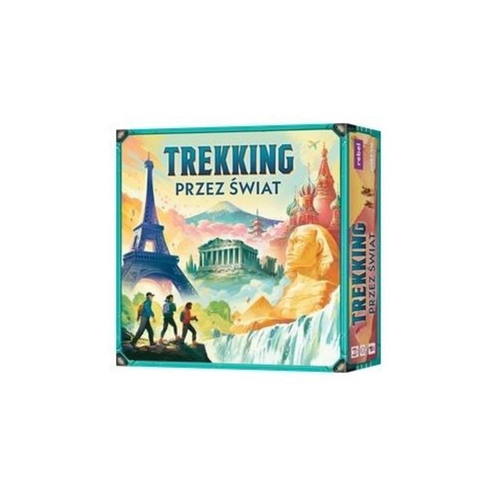 Трекинг по света, REBEL, настолна игра, 48 карти, 5 играчи, многоцветен
