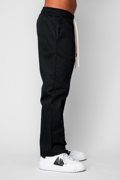 Pantalon lung cu snur Black 19917, Negru