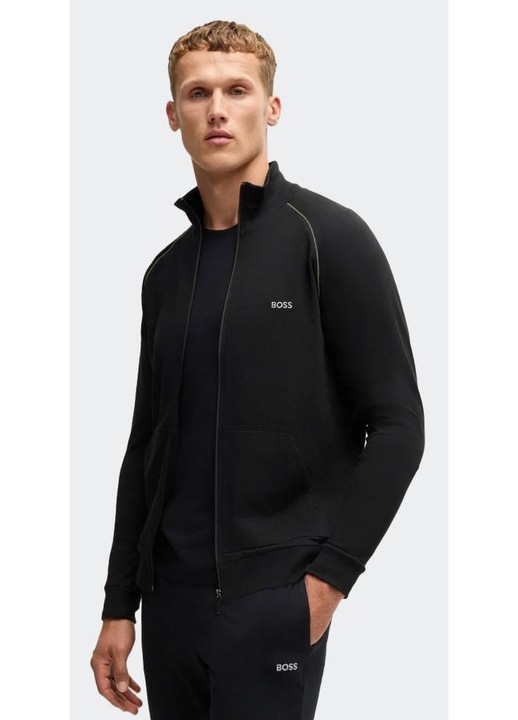 Hanorac barbati BOSS Mix&Match, bumbac cu elastan, negru