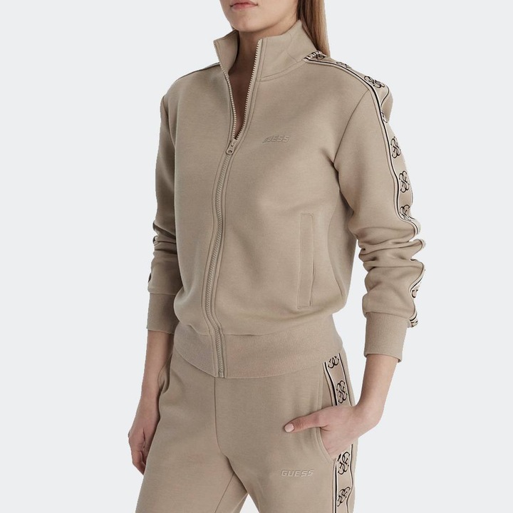 Jacheta sport pentru dama BRITNEY, GUESS, Bej, Bumbac/Poliester