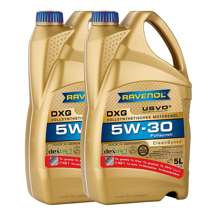 Pachet 10 litri Ulei Ravenol DXG USVO 5W30 5 litri (8+2 gratis)