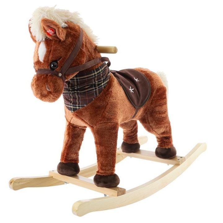 Gyerek hintaló, EUROBABY, ló, különböző hangok, 75x30x72cm