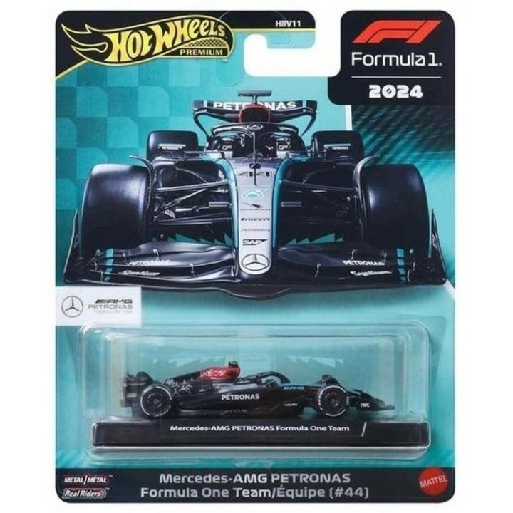 Masinuta Hot Wheels Premium Mercedes-AMG Petronas, 1:64, multicolor