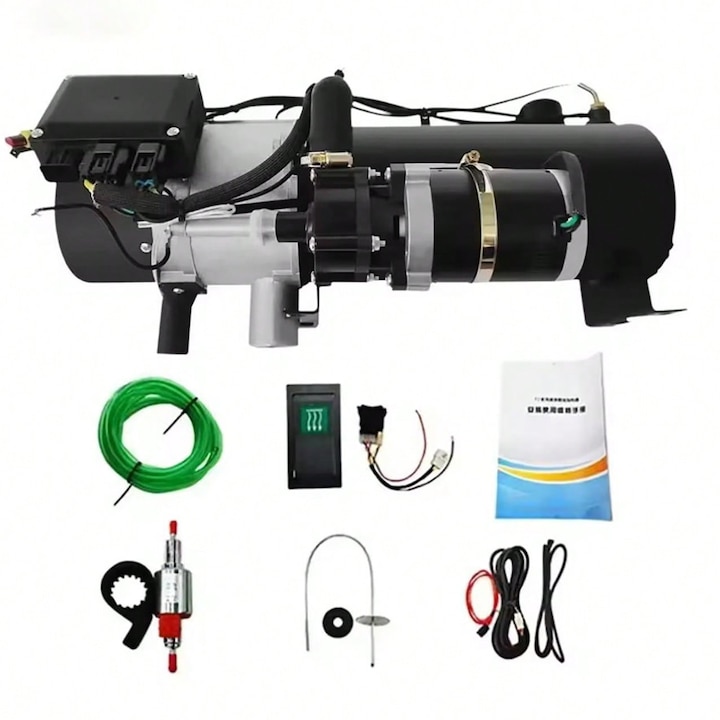 Incalzitor hidronic diesel, Sihao, cu combustibil lichid, inox, pentru barci, rulote, autobuze, autorulote, masini, camioane, autorulote, remorci si zone exterioare 10KW24V