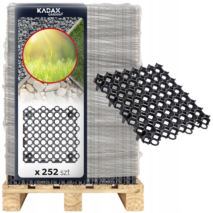 Kratka de gradina Kadax 50x50cm set 252 buc, ecologica, rezistenta la intemperii, multicolor