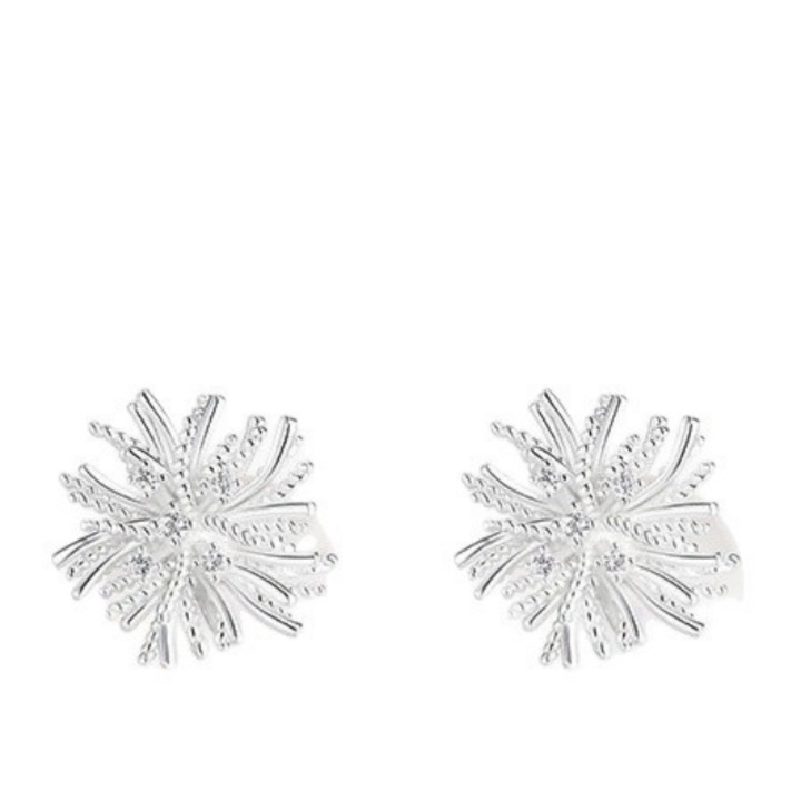 Cercei dama CK, argint 925, perle sintetice, design elegant, 15x14mm