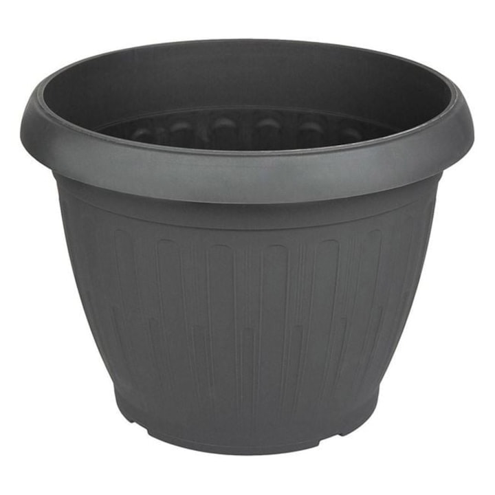 Ghiveci Flori Plastic Antracit Gigant Gradina Exterior Interior Balcon Ø50cm Inaltime 38cm Capacitate 45L