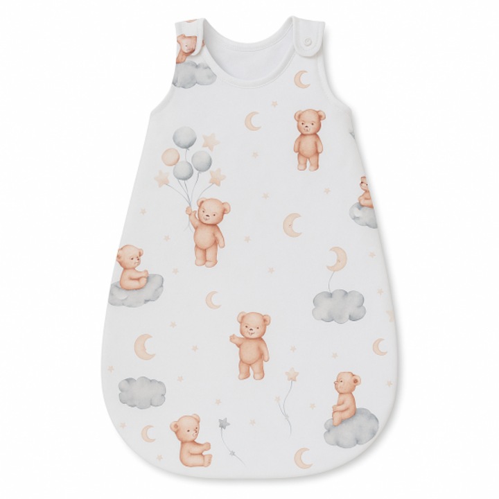 Sac de dormit de iarnă Kpinkata ursuleț maro 100 cm