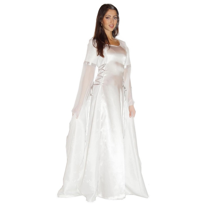 Costum de carnaval medieval pentru femei MAYLYNN Angel 1210912 90-44, Anael, Rochie, S–M, Alb