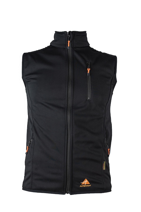 Vestă softshell încălzită Alpenheat 182394954 90-47, Fără baterie și încărcător, L, Negru