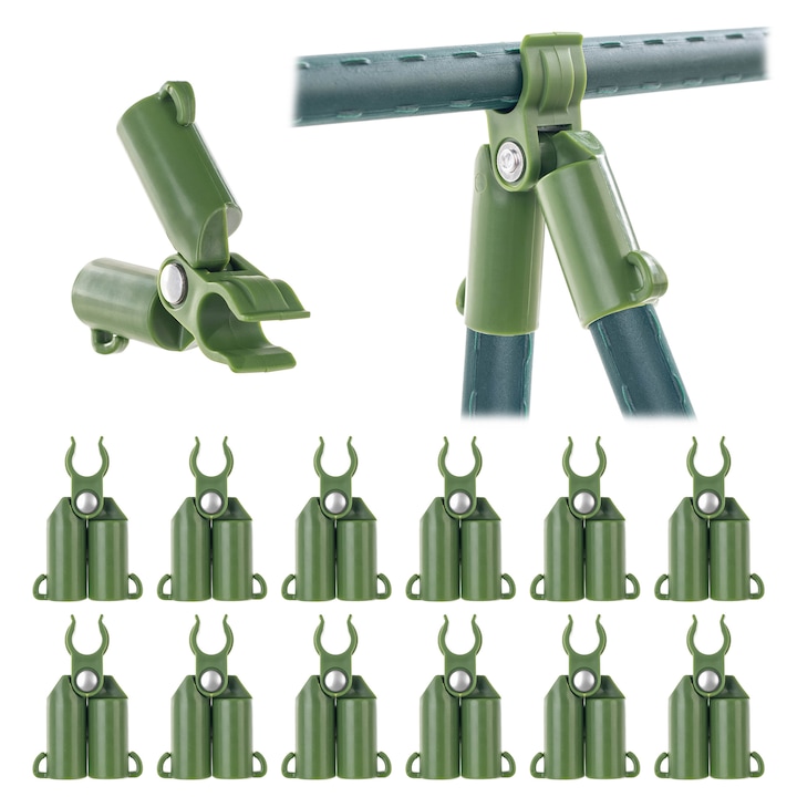 Conectori pentru stalpi de gradina Kadax, set 12 buc, 11mm, plastic, rezistenti la intemperii