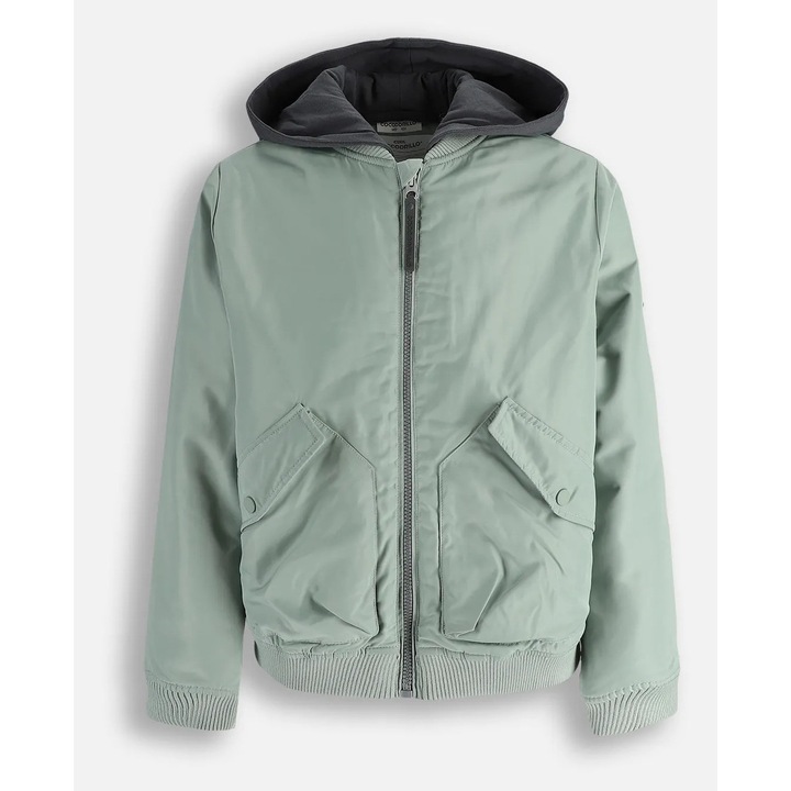 bomber Coccodrillo verde, impermeabilă, glug, Verde